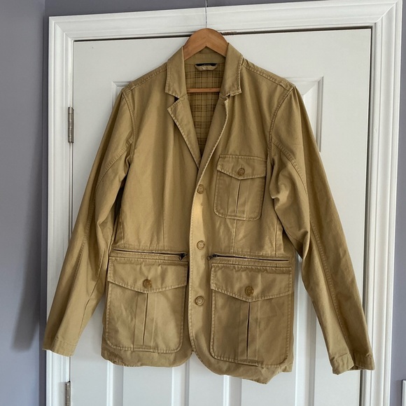 Vintage Eddie Bauer Cotton Buttons Front Utility Field Jacket M - Picture 1 of 16
